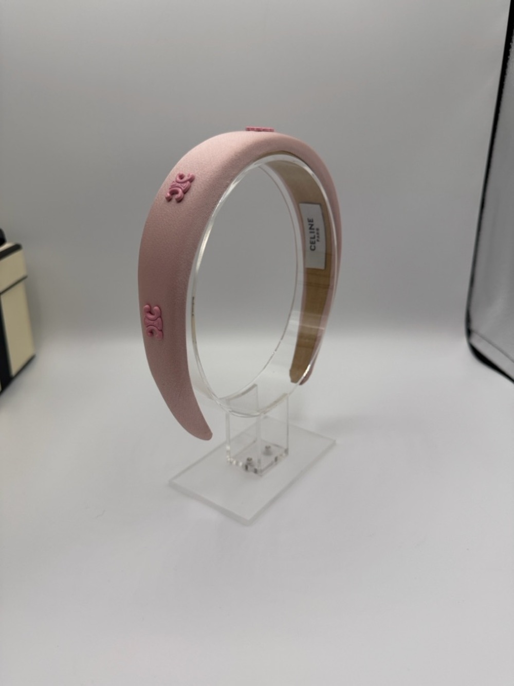 Celine Blush Pink Padded Logo Headband